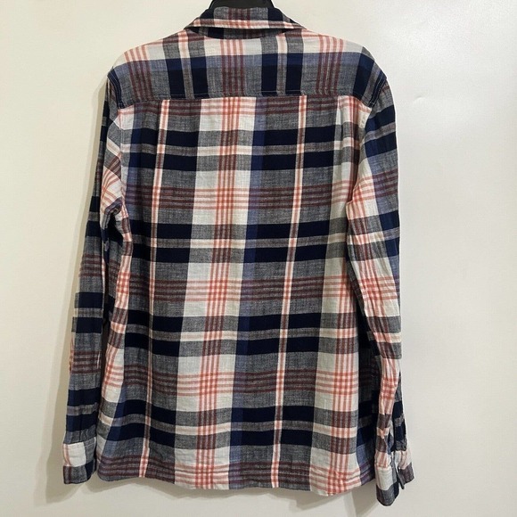 American Eagle Mens Seriously Soft Plaid Button Up Shirt Blue Long Sleeve Size M - Picture 5 of 9